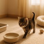 Yavru Kedi Eve Geldiğinde İlk Hafta: Beslenme, Kum Kabı ve Güvenli Sosyalleşme Rehberi için kapak görseli